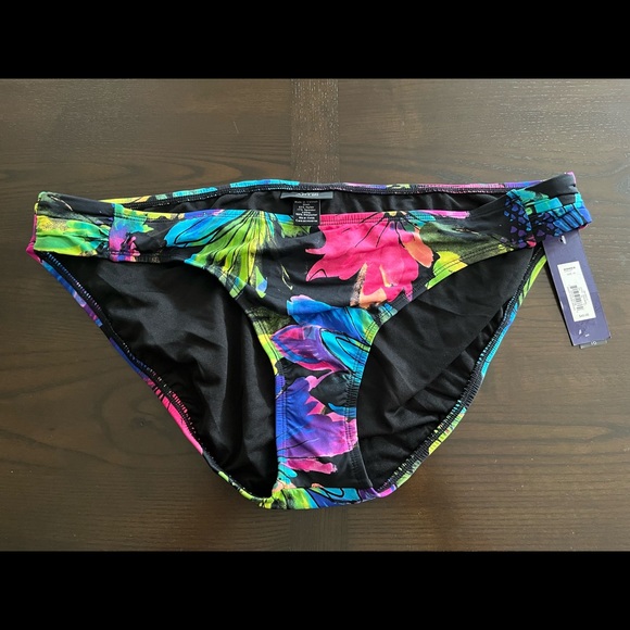 New Bikini Bottoms Apt 9 CL Size 16 Tropical Floral - Picture 1 of 6
